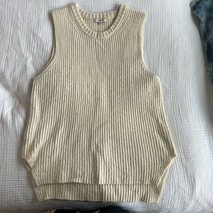 Versatile white sweater vest